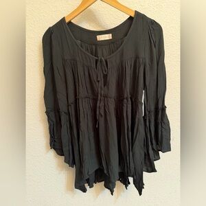 Altar'd State Charcoal Boho Blouse